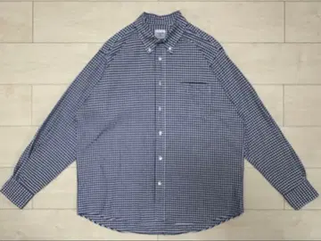 THE BAGGY 깅엄 체크 버튼 다운 셔츠 XL