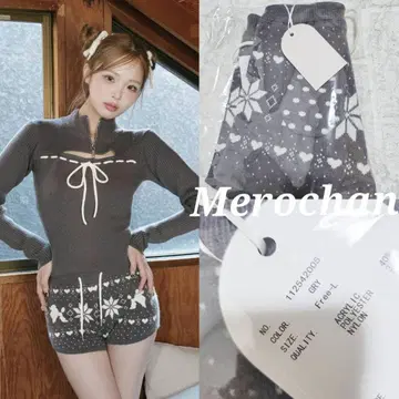 다리치 노르딕 니트 숏팬츠 GRY [ FL ]