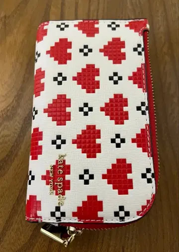 kate spade 카드 케이스 하트 무늬