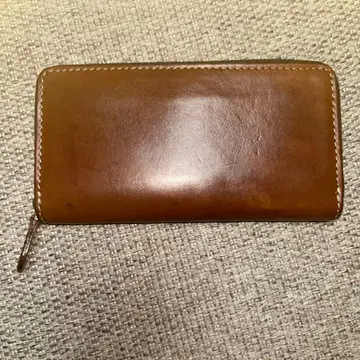 브라운 가죽 장지갑