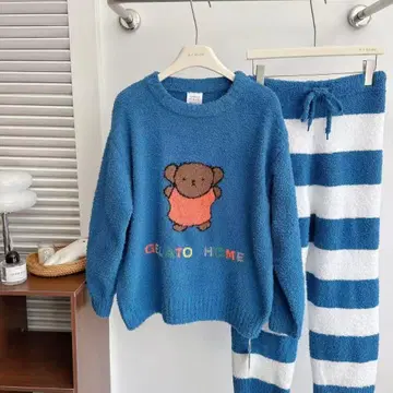 GELATO HOME 곰 자수 룸웨어 세트