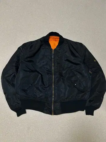 80s 블랙 MA-1 USA 플라이트 자켓