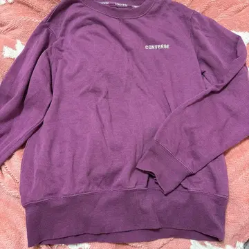 CONVERSE 퍼플 크루넥 트레이닝복