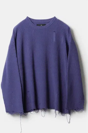 MB STANDARD 로우 게이지 데미지 니트 퍼플 S 니트 스웨터