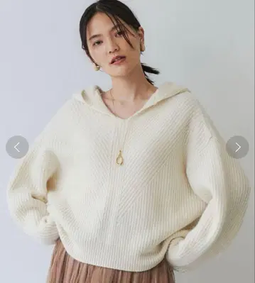 united arrows 후드 부착 니트 해밀턴