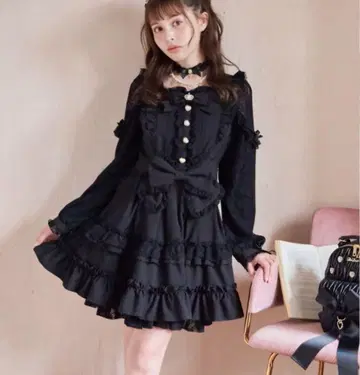 리즈리사 티아라 리본 티어드 원피스