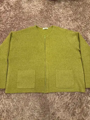 studioCLIP 집업 니트 (풀 집업 풀오버) 그린