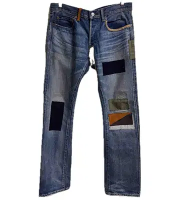 프리 시티 FREE CITY 가죽 펠트 리페어 데님 31 하의