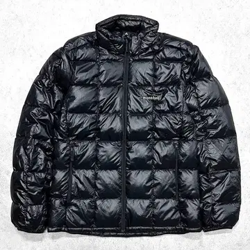 컨디션 최상 mont-bell 자수 로고 광택 스페리오 다운 자켓 블랙