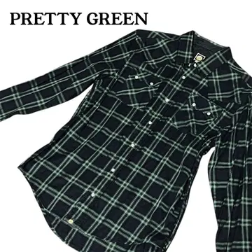 PRETTY GREEN 체크 긴팔 셔츠