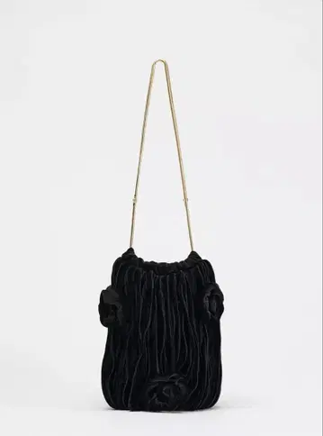 벨벳 플라워 버킷백 (숄더백)