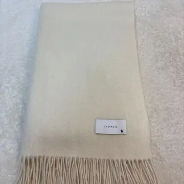 최고급 캐시미어 100% 머플러 스톨 에크루 대형 솔레이유 몽골산