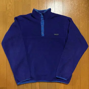 80s 파타고니아 신틸라 스냅T 블루 삼각형택 레어 L 플리스
