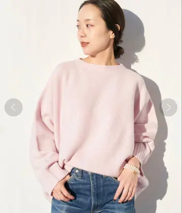 plage 파인 울 와이드 크루 풀오버