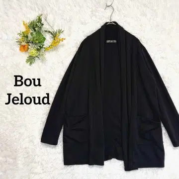 [ 부즈루드 ] 드레이프 롱 가디건 캐주얼 소재 블랙 상의