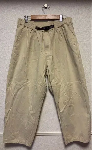 Cheers 와이드 팬츠 베이지 치노 팬츠