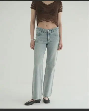 CLANE LOW WAIST SLIM DENIM PANTS 0size