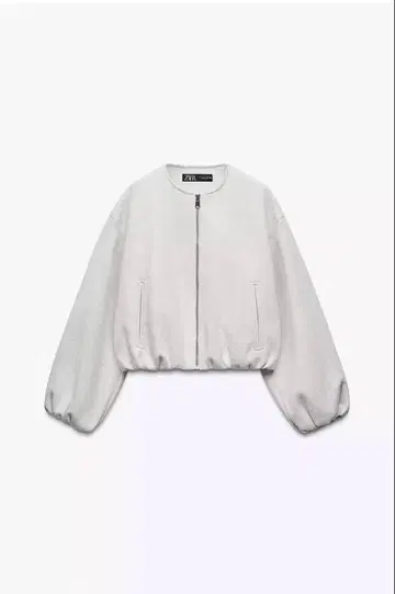 ZARA 소프트 스트레치 트리밍 봄버 자켓