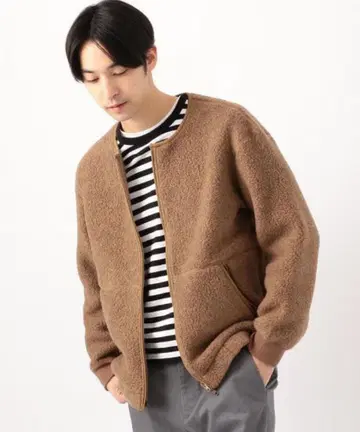 새상품 그린 라벨 릴랙싱 ST 보아 노카라 블루종 브라운