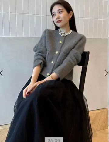 anuans 라쿤 블렌드 노카라 니트 자켓 그레이