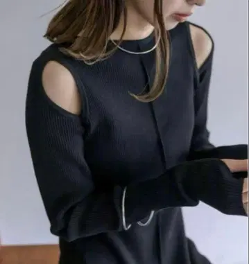 mystic 미스틱 어깨 트임 리브 니트 원피스 2