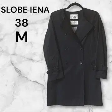 SLOBE IENA 슬로브 이에나 트렌치코트 스트라이프 38 블랙