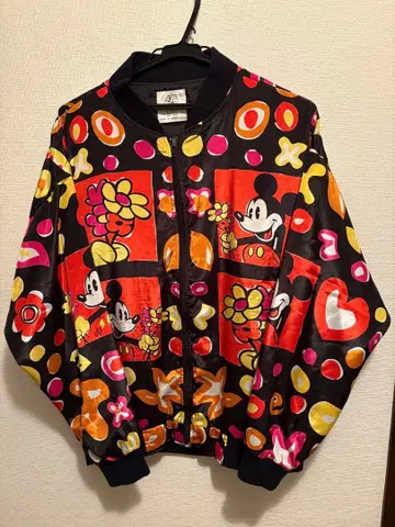 디즈니 미키 올 패턴 나일론 자켓