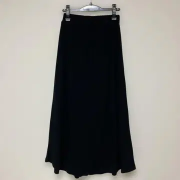 블랙 플레어 스커트 빈티지 가공