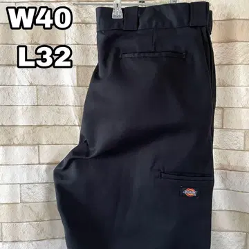 디키즈 더블니 워크 팬츠 자수 블랙 40 x 32