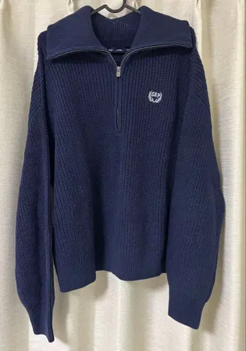 GAP 하프 지퍼 니트 네이비 여성용