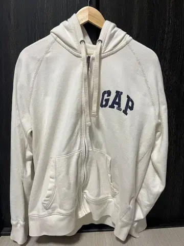 GAP 풀 집업 화이트 후드티 L 사이즈