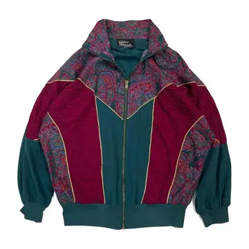 90s Silver Threads 나일론 자켓 USA제 페이즐리 무늬