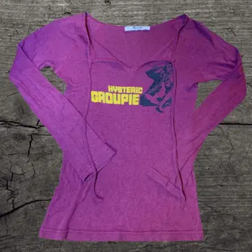 HYSTERIC GROUPIE 긴팔 티셔츠 퍼플