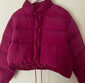 mecha 구매 빈티지 크롭 핑크 다운 자켓