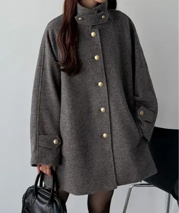 칼라우티아 callautia 골드 버튼 미들 코트