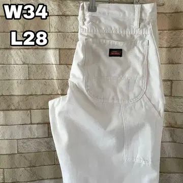 디키즈 페인터 팬츠 자수 화이트 34 x 28