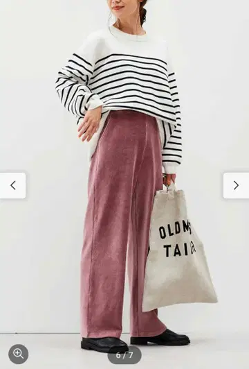 펠리시모 리브인컴포트 코듀로이풍 원단 와이드 팬츠