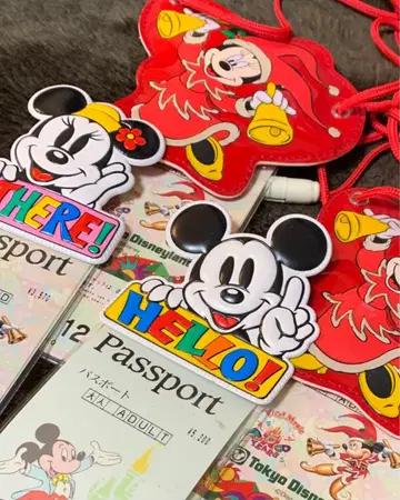 도쿄 디즈니랜드 15주년 티켓 홀더 크리스마스 판타지 레트로 당시 물품