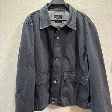 ZARA 다크 그레이 데님 자켓