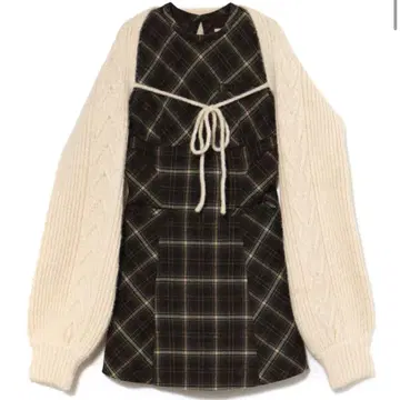 andmary Mimi 체크 세트 미니 드레스