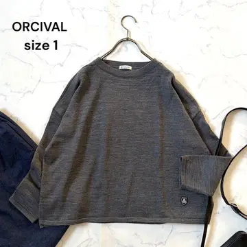 ORCIVAL 메리노울 풀오버 니트 와이드 그레이