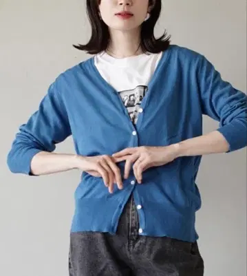 zootie 코튼 100% V넥 가디건