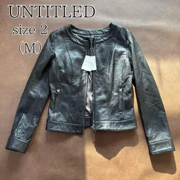새상품 UNTITLED 언타이틀 가죽 자켓 라무 노카라 블랙