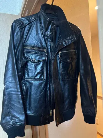 AVIREX VARSITY 가죽 자켓 L 사이즈 블랙