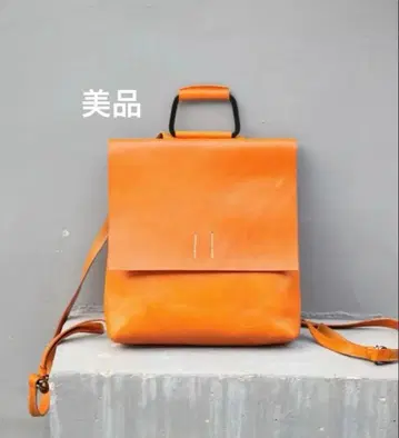 LEAXIA 카우 가죽 백팩 카멜