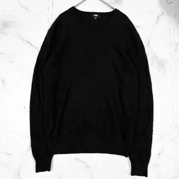 새상품급 유니클로 UNIQLO 캐시미어 100% 스웨터 블랙 M