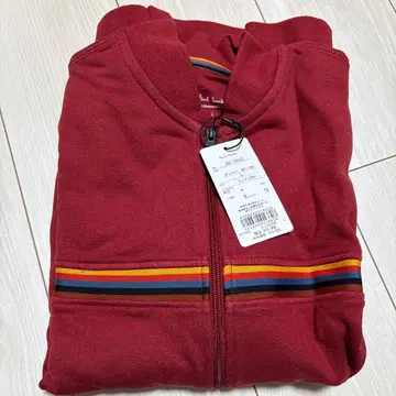 새상품 폴스미스 L 사이즈 긴팔 집업 블루종 레드