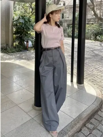 [ pierre cardin ] 턱 와이드 치노 팬츠