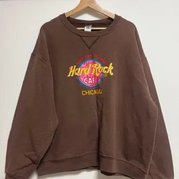 하드 록 카페 맨투맨 브라운 시카고