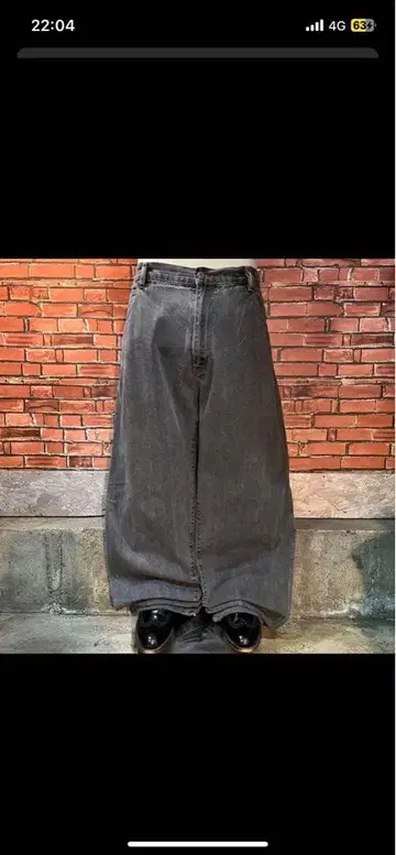 00s ECKO UNLTD 블랙 페인터 데님 와이드 baggy 초와이드